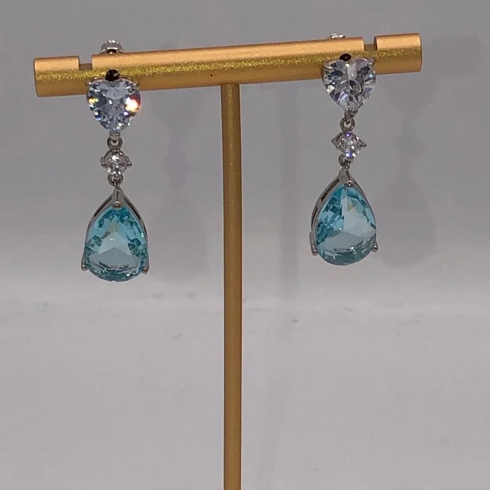 6ct Aquamarine Earrings - Picture 6 of 11